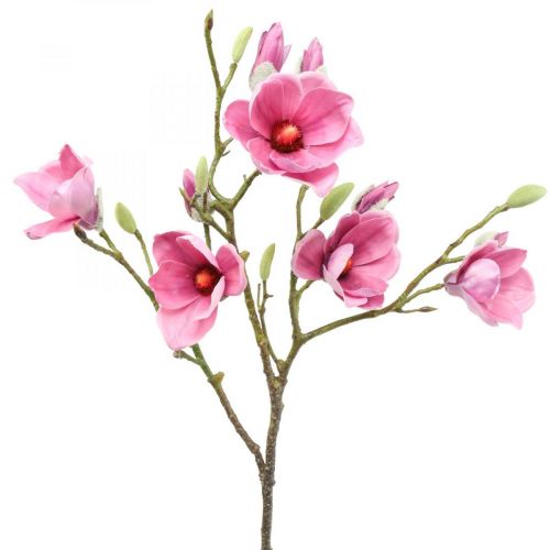 Floristik24 Artificial flower magnolia branch, magnolia pink pink 92cm