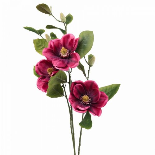 Floristik24 Artificial flower magnolia branch, magnolia artificial pink 65cm 3pcs