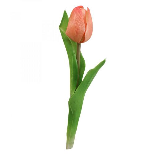 Floristik24 Artificial flower Tulip Peach Real Touch spring flower H21cm