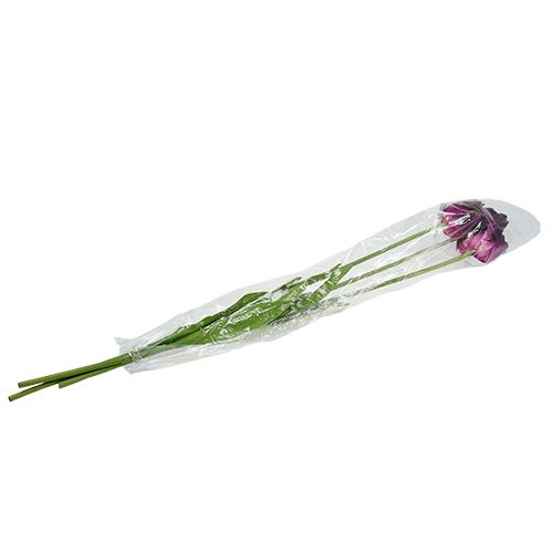 Floristik24 Artificial Flowers Tulips Purple-Green 84cm - 85cm 3pcs