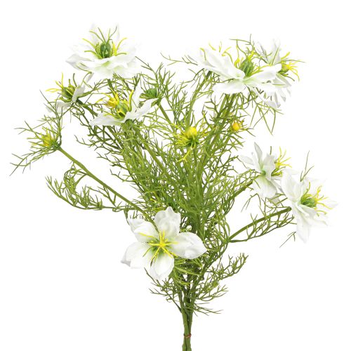 Product Artificial Flowers White Nigella Virgin in Green 67cm 3 Pcs