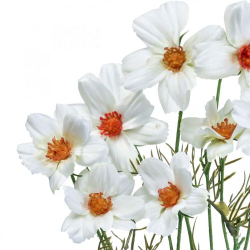 Product Artificial Flowers Cosmea White Silk Flowers H51cm 3 Pcs