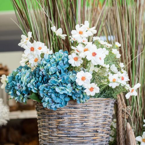 Product Artificial Flowers Cosmea White Silk Flowers H51cm 3 Pcs