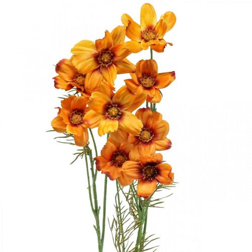 Floristik24 Artificial flowers Cosmea Orange jewelry basket H51cm 3pcs