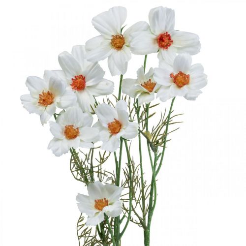 Floristik24 Artificial flowers Cosmea white silk flowers H51cm 3pcs