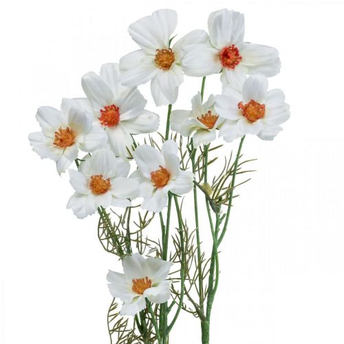 Floristik24 Artificial Flowers Cosmea White Silk Flowers H51cm 3 Pcs