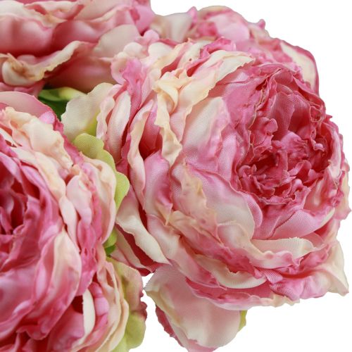 Product Artificial Flowers Decoration Artificial Peonies Pink Antique 27cm 7pcs