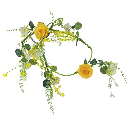 Product Artificial flowers decorative hanger spring summer yellow white 150cm