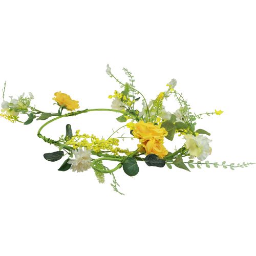 Product Artificial flowers decorative hanger spring summer yellow white 150cm