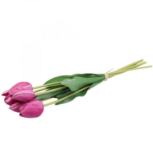 Product Artificial flowers tulip pink, spring flower L48cm bundle of 5