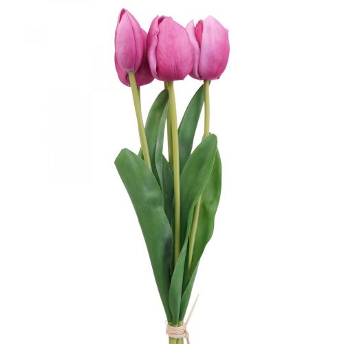 Product Artificial flowers tulip pink, spring flower L48cm bundle of 5