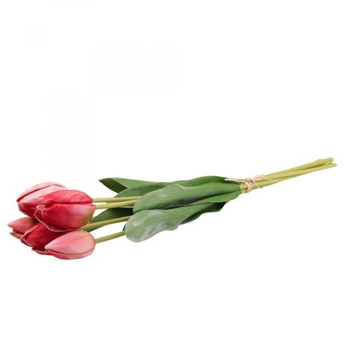 Floristik24 Artificial tulip red, spring flower 48cm bundle of 5