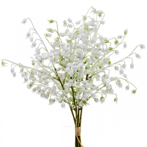 Floristik24 Artificial flowers, artificial lilies of the valley decoration white 38cm 5pcs