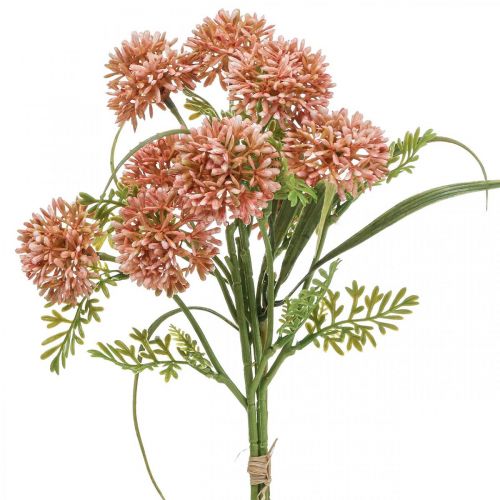 Artificial flowers pink allium decoration ornamental onions 34cm 3pcs in bunch