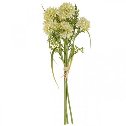Product Artificial flowers white allium decoration ornamental onions 34cm 3pcs in bunch