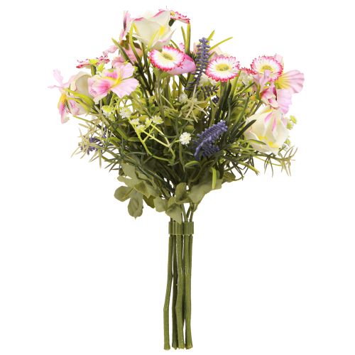 Product Artificial flower bouquet in cream pink purple green Ø18cm H25cm