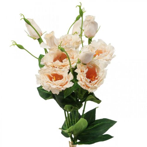 Floristik24 Artificial flowers lisianthus cream 51cm flower decoration 5pcs