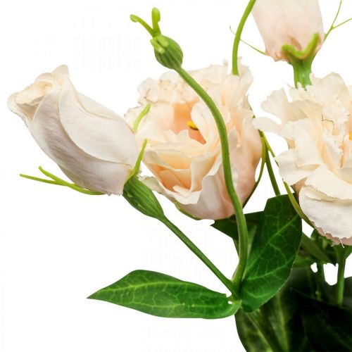 Floristik24 Artificial flowers lisianthus cream 51cm flower decoration 5pcs