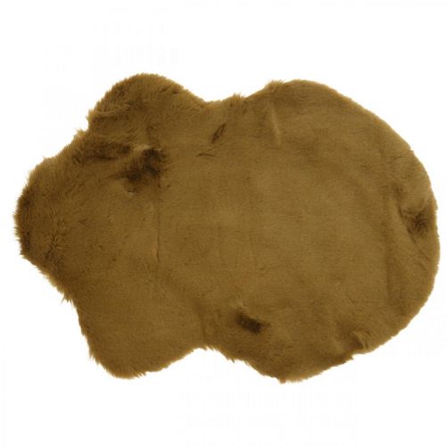 Floristik24 Fur rug decorative brown faux fur rug 55×38cm