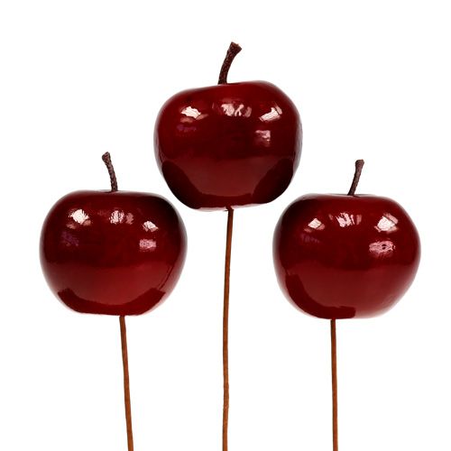 Floristik24 Artificial fruit apple painted red Ø5.5cm 12pcs