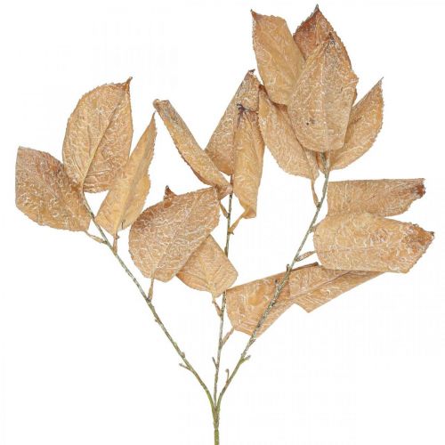 Artificial plant autumn decoration branch leaves washed white L70cm