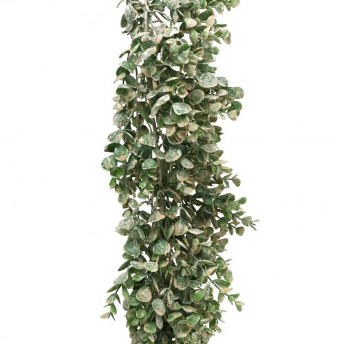 Floristik24 Artificial boxwood garland green white washed L148cm