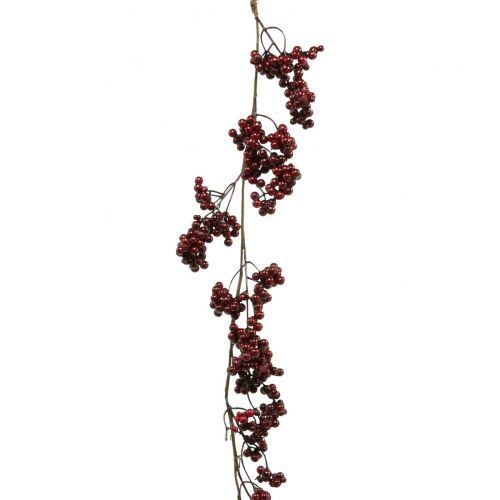 Product Garland of berries, Christmas branch, berry, red winter berry L180cm