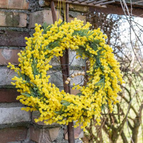 Floristik24 Artificial plant, silver acacia, deco mimosa yellow, 39cm 3pcs