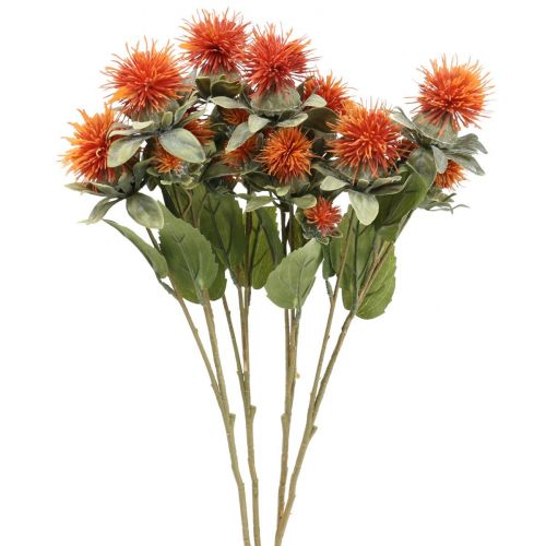 Floristik24 Artificial plants safflower thistle branch thistle orange 4pcs