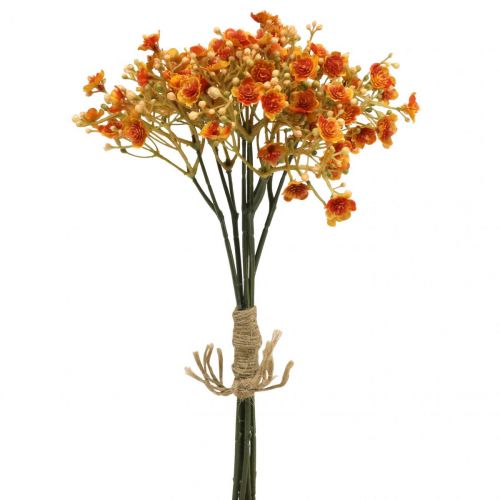 Floristik24 Gypsophila artificial flowers gypsum herb orange L30cm 6pcs in bunch