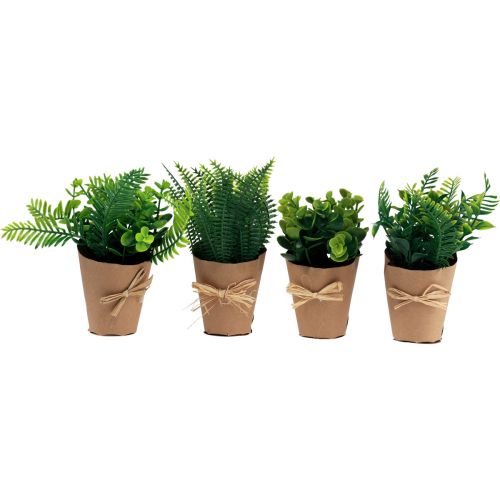 Floristik24 Artificial Plants Artificial Fern Boxwood 15-19cm 4pcs