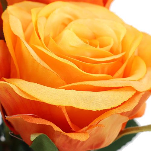 Product Art roses filled orange Ø6cm L37cm 6pcs