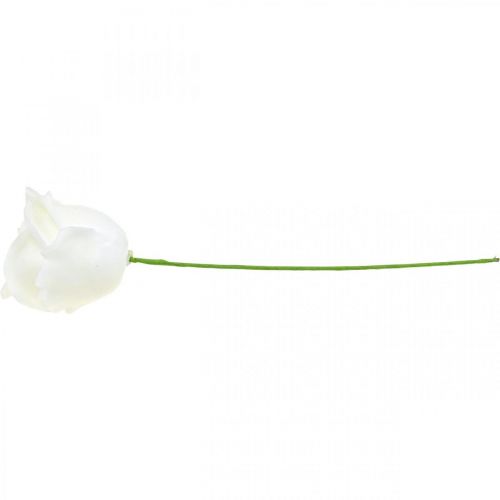 Floristik24 Artificial roses cream wax roses decorative roses wax Ø6cm 18 pcs