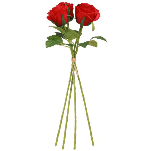 Product Artificial Roses Red Roses Flowers Ø6cm Ø6cm H50cm 4pcs