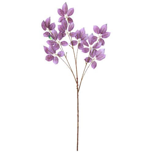 Product Artificial Branch Leaves Decoration Violet Metallic L103cm 2pcs