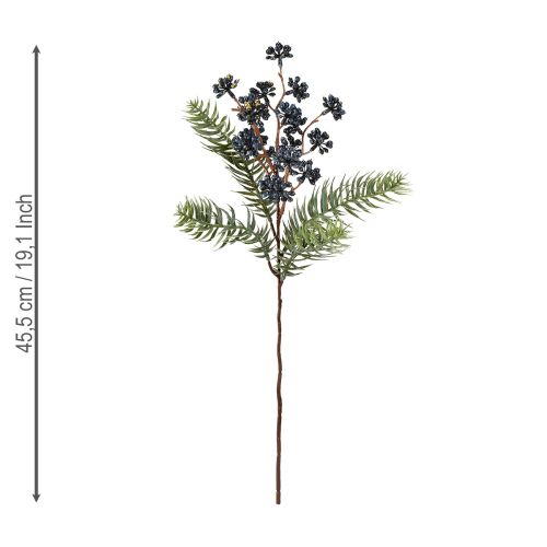 Product Artificial juniper branches with berries, needle branches, 45 cm, 3 pieces