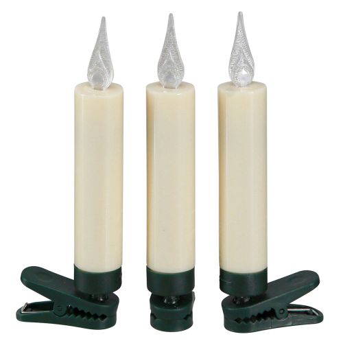 Floristik24 LED tree candles battery remote twinkle 10 LED H10cm
