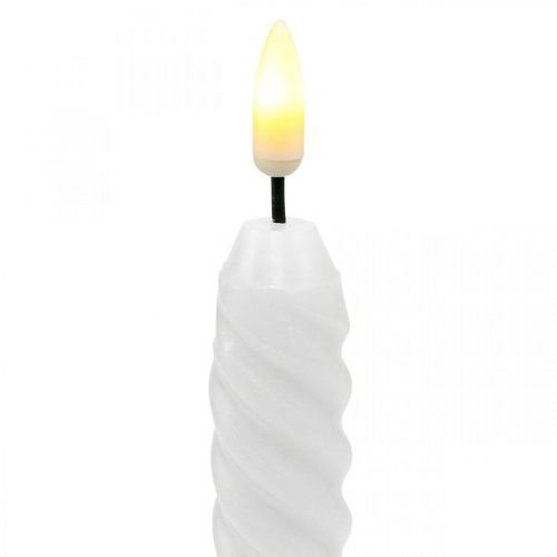 Product LED candles white timer real wax for battery 25cm 2pcs
