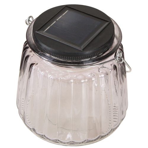 Product LED Garden Light Glass Solar for Hanging Purple Ø10.5cm 2pcs