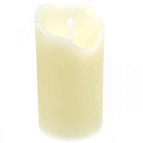 Floristik24 LED Candle Real Wax Cream For Battery With Timer H13cm