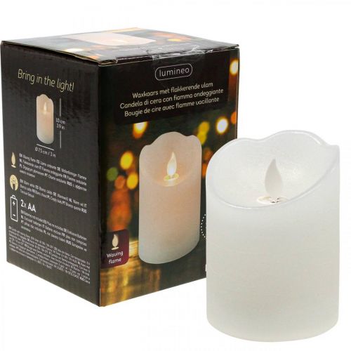 Product LED candle wax pillar candle LED wax candles Ø7.5cm H10cm