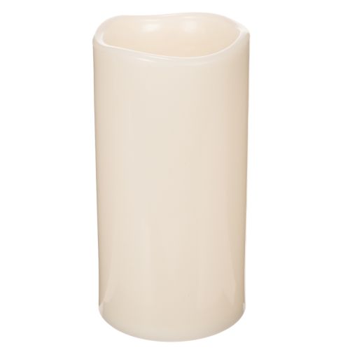 Large LED Candle for Battery with Timer Warm White 25cm Plastic