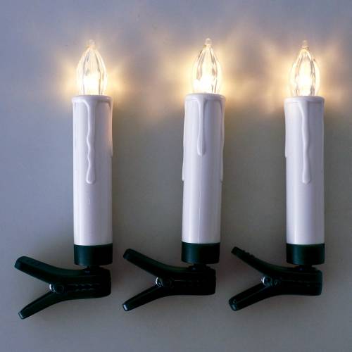 Floristik24 LED tree candles 10cm warm white with remote control 10pcs