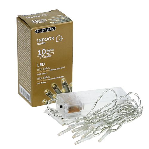 Floristik24 LED fairy lights 10er 1,3m warm white, battery-powered