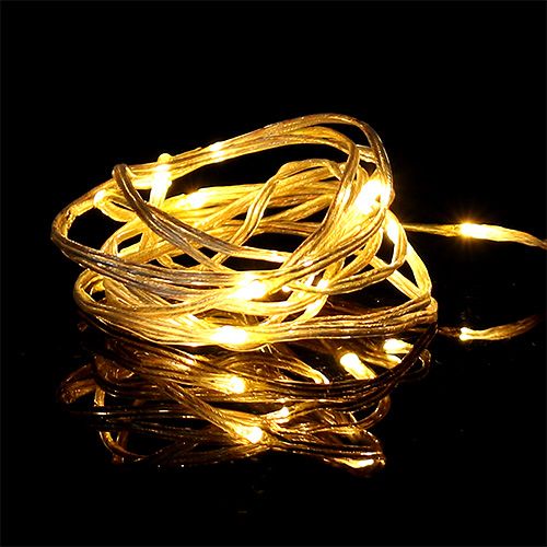 Floristik24 LED light chain 20 indoor 2m warm white timer battery operated