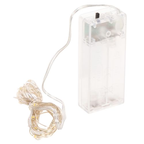 LED Indoor String Lights, Battery Operated, Warm White, 30 LEDs, 3m, 6-Pack | Floristik24.co.uk