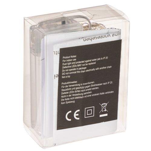 LED Indoor String Lights, Battery Operated, Warm White, 30 LEDs, 3m, 6-Pack | Floristik24.co.uk