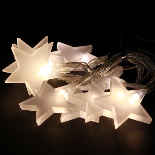 Floristik24 LED fairy lights stars with timer 10 LED warm white 90cm