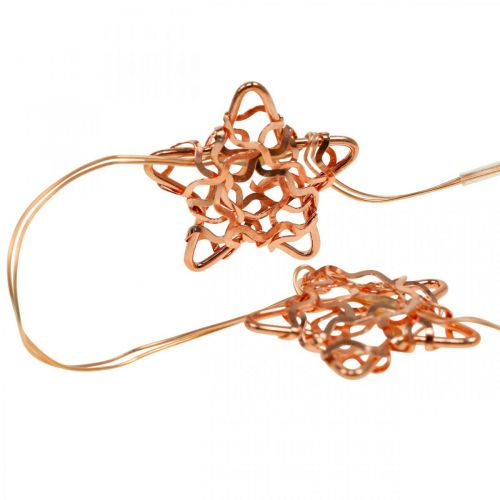 Product LED light chain stars micro LED timer inside copper 1.90m