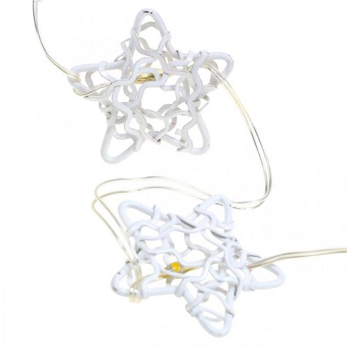 LED light chain stars micro LED timer inside white 1.90m